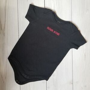 Gymboree black and red ROCK STAR onesie size 18-24mo